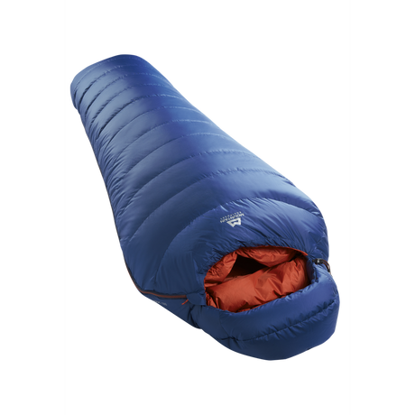 Mountain Equipment Classic Eco 500 Sleeping Bag Outdoor Action Dusk- Slanted Full Length