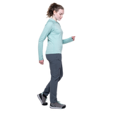 Mountain Equipment Comici Women's Pant Outdoor Action Ombre Blue- side fit on model