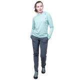 Mountain Equipment Comici Women's Pant Outdoor Action Ombre Blue- front fit on model