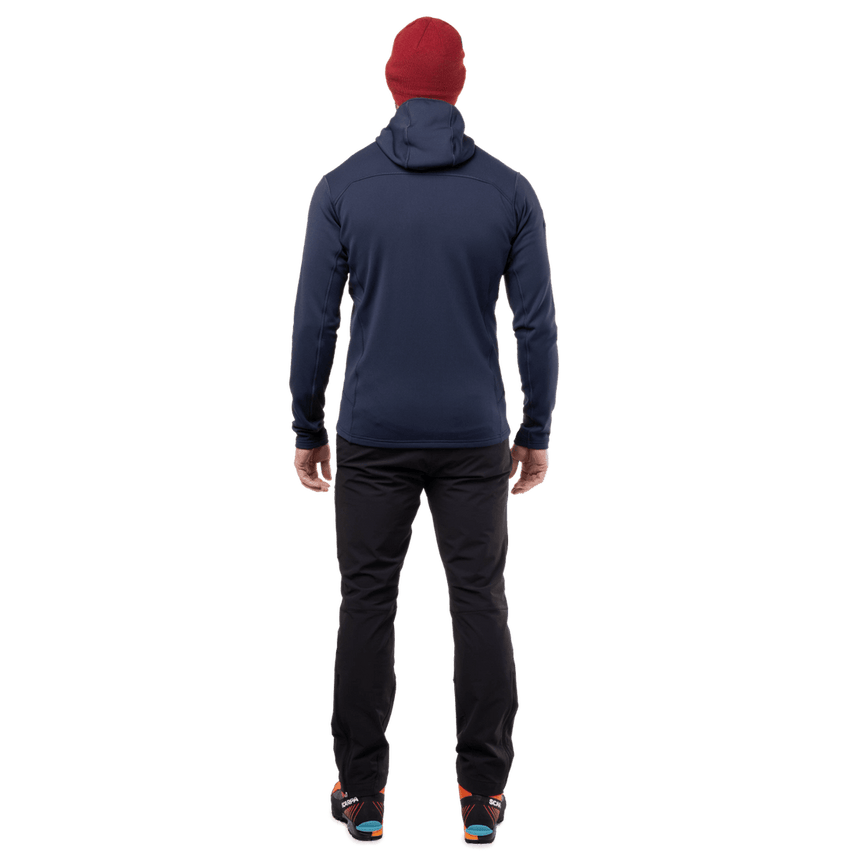 Mountain Equipment Durian Hooded Men's Jacket Outdoor Action Cosmos- Back Fit