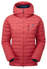 Mountain Equipment Earthrise Hooded Women's Jacket Outdoor Action Rosewood- Front