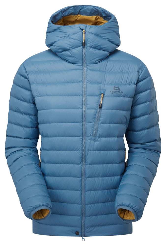 Mountain Equipment Earthrise Hooded Women's Jacket Outdoor Action Stellar Blue- Front
