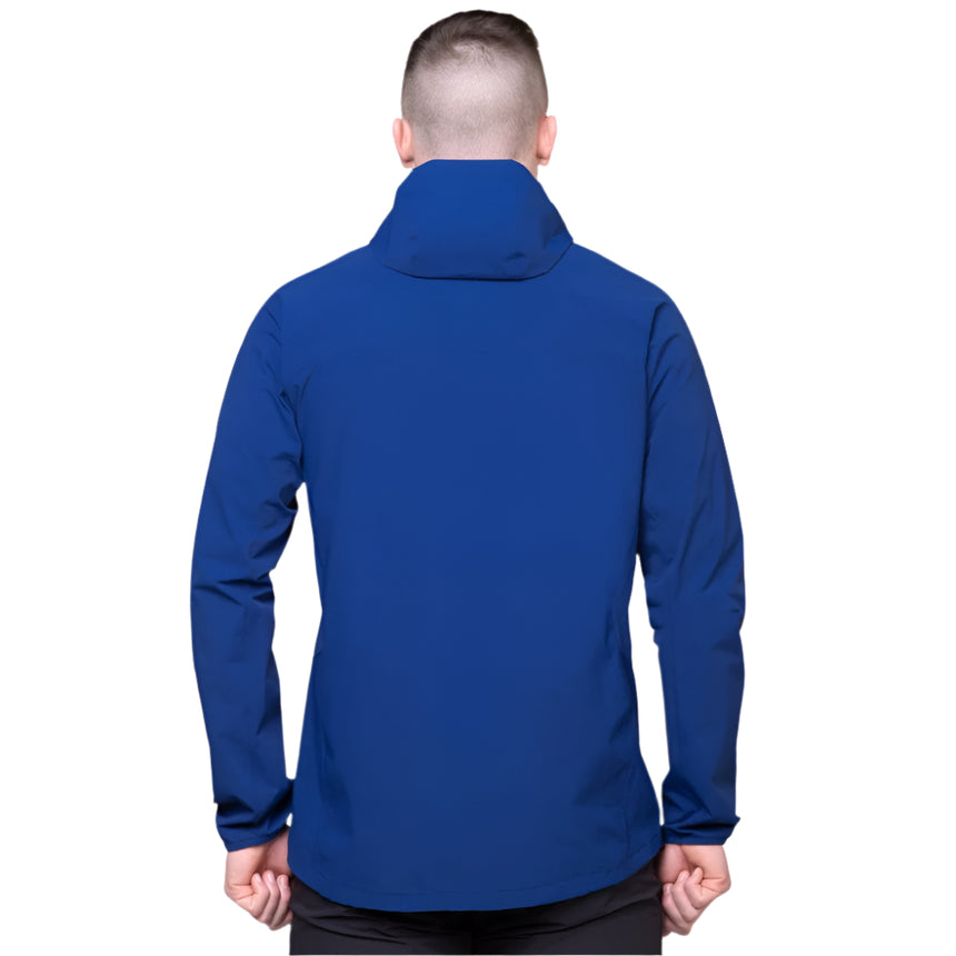 Mountain Equipment Echo Hooded Men's Jacket Outdoor Action Admiral Blue- Back fit