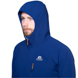 Mountain Equipment Echo Hooded Men's Jacket Outdoor Action Admiral Blue- Hood