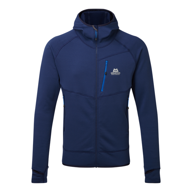Mountain Equipment Eclipse Hooded Men's Jacket Outdoor Action Medieval Blue- Front