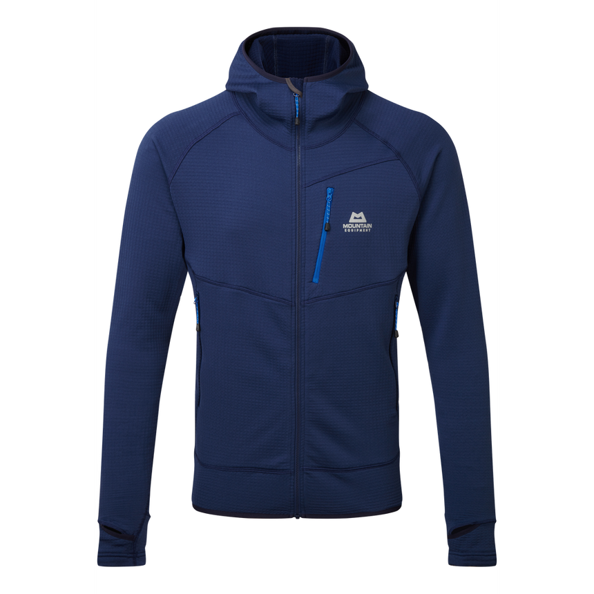 Mountain Equipment Eclipse Hooded Men's Jacket Outdoor Action Medieval Blue- Front
