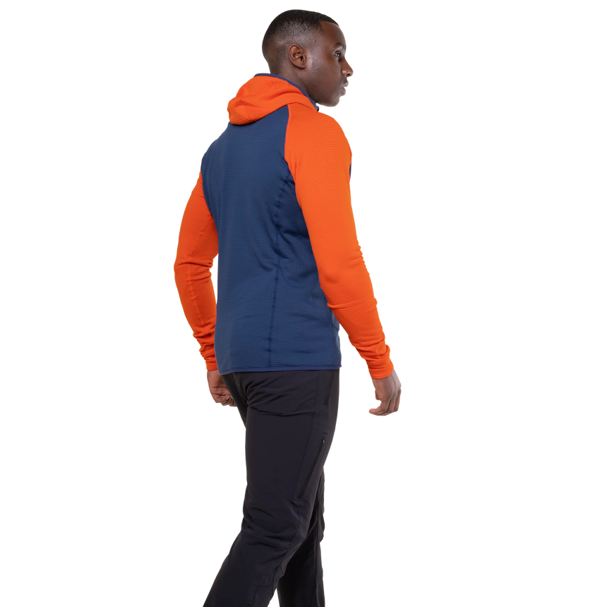 Mountain Equipment Eclipse Hooded Men's Jacket Outdoor Action Medieval/Cardinal- Side View