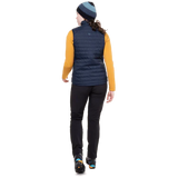 Mountain Equipment Fractal Women's Vest Outdoor Action Cosmos- Back Fit on Model