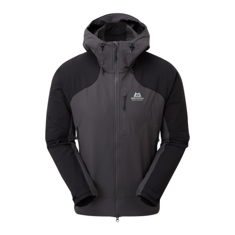 Mountain Equipment Frontier Hooded Men's Jacket Outdoor Action Anvil Grey/Black- Front