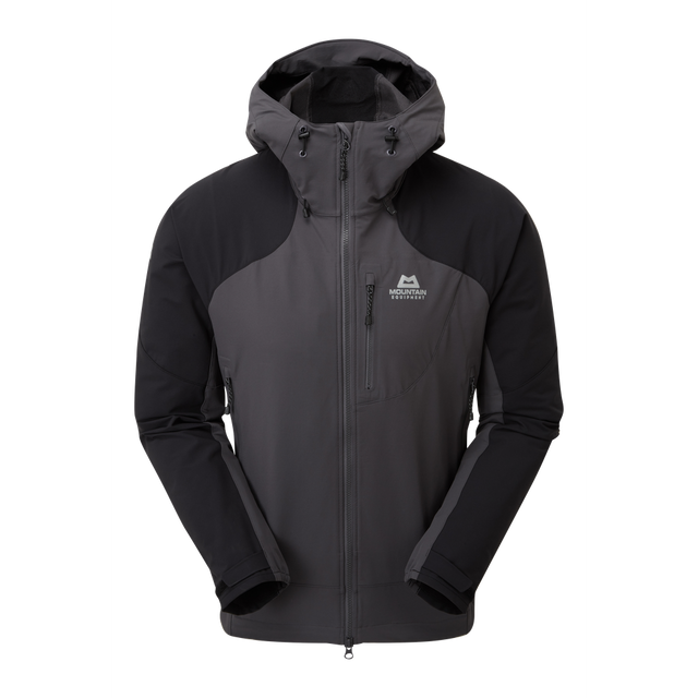 Mountain Equipment Frontier Hooded Men's Jacket Outdoor Action Anvil Grey/Black- Front