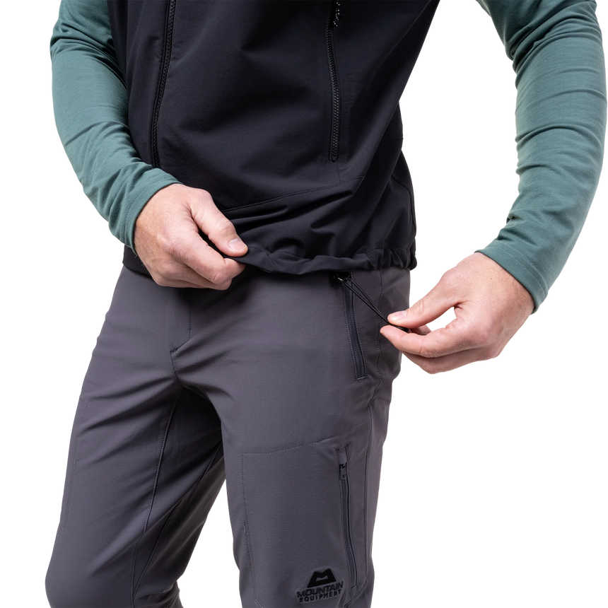 Mountain Equipment Frontier Men's Vest Outdoor Action Black- Hem drawcord