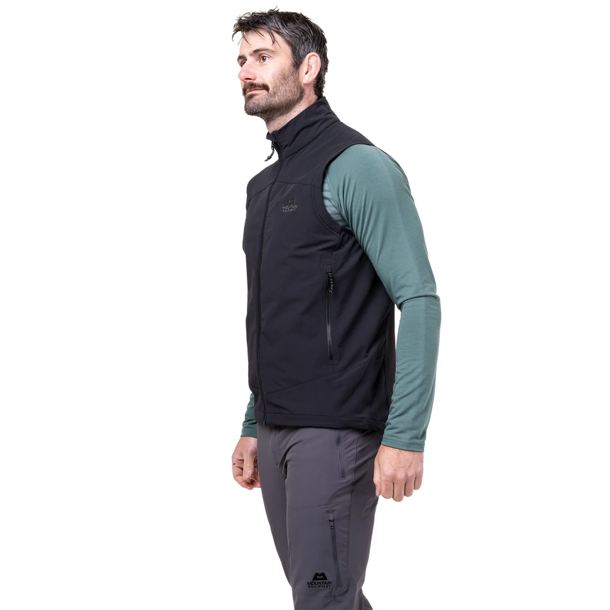 Mountain Equipment Frontier Men's Vest Outdoor Action Black- Side Fit