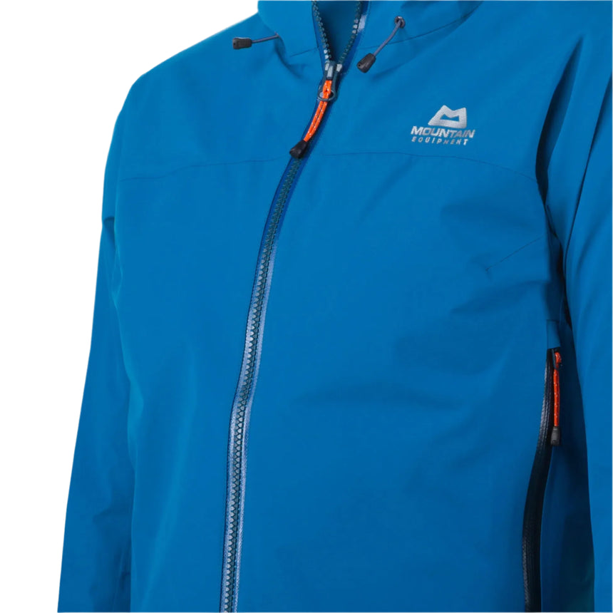 Mountain Equipment Garwhal GORE-TEX Women's Jacket Outdoor Action Mykonos Blue- Center Front Zip