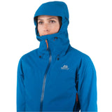 Mountain Equipment Garwhal GORE-TEX Women's Jacket Outdoor Action Mykonos Blue- Hood