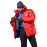 Mountain Equipment Gasherbrum Men's Jacket Outdoor Action Chili Red- Internal Mesh Water Bottle