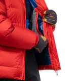 Mountain Equipment Gasherbrum Men's Jacket Outdoor Action Chili Red- Internal Zipped Security Pocket