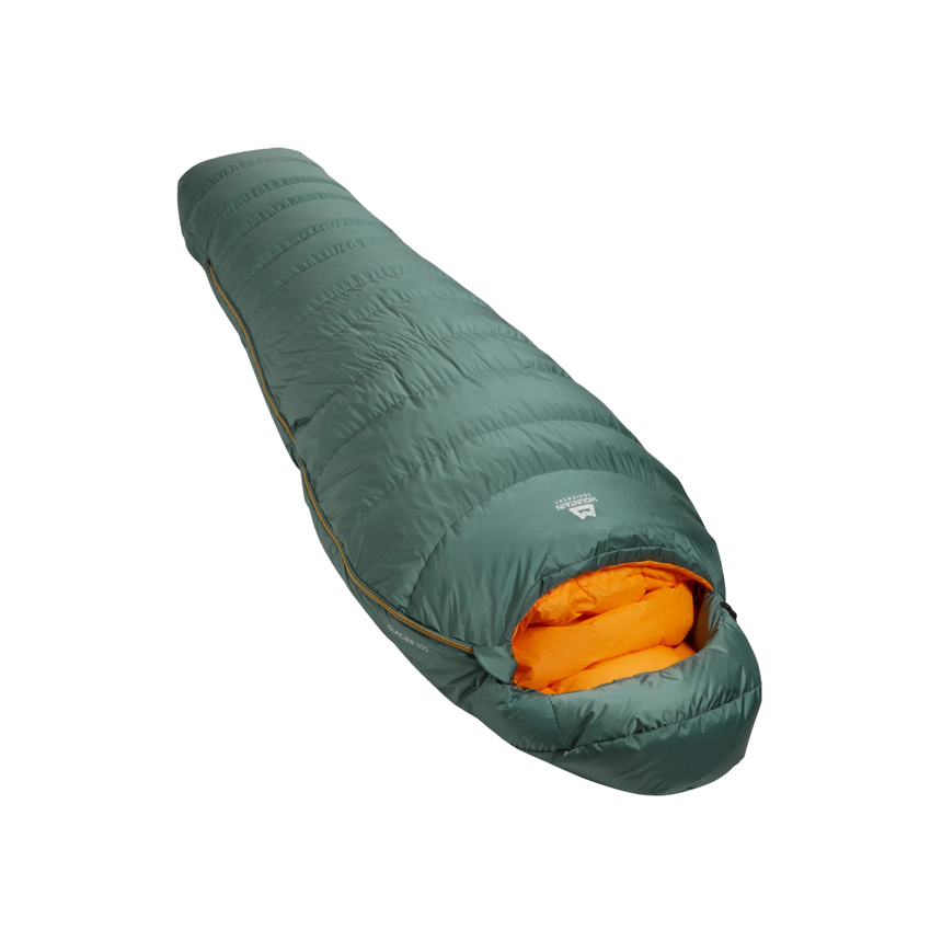 Mountain Equipment Glacier 300 Women's Sleeping Bag Outdoor Action Sage- Slanted Full Length