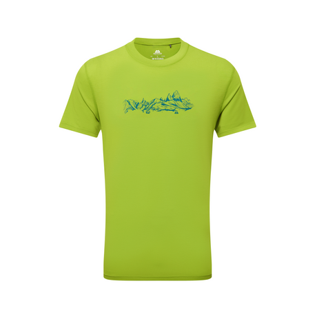 Mountain Equipment Groundup Skyline Men's Tee Outdoor Action Cactus- Front