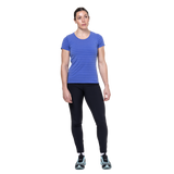 Mountain Equipment Groundup Stripe Women's Tee Outdoor Action Vivid Stripe- Front Fit