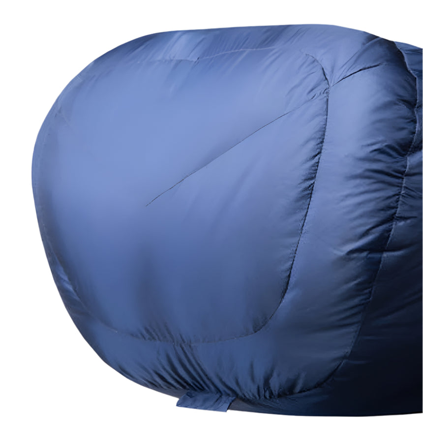 Mountain Equipment Helium 600 Women's Sleeping Bag Outdoor Action Medieval Blue- Foot box