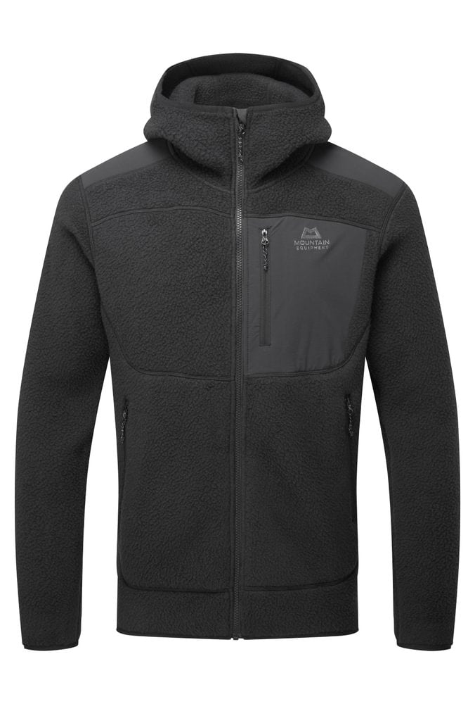 Mountain Equipment Highpile Hooded Men's Jacket Outdoor Action Black- Front