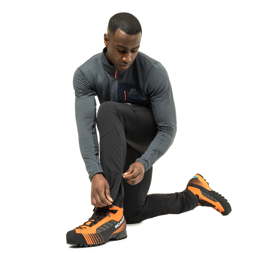 Mountain Equipment Ibex Mountain Men's Pant Outdoor Action Black- Zips at the Ankle