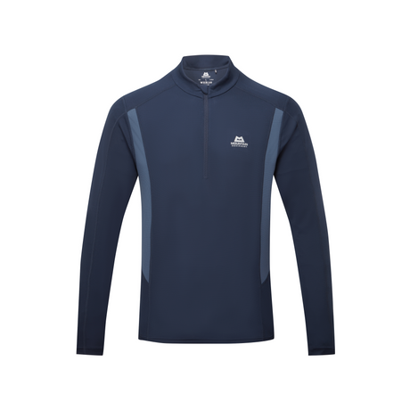 Mountain Equipment Ignis Long Sleeve Men's Zip Tee Outdoor Action Cosmos/Dusk- Front