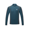 Mountain Equipment Ignis Long Sleeve Men's Zip Tee Outdoor Action Majolica/Alto Blue- Front