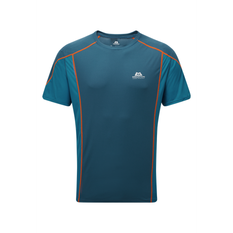 Mountain Equipment Ignis Men's Tee Outdoor Action Majolica/Alto Blue- front