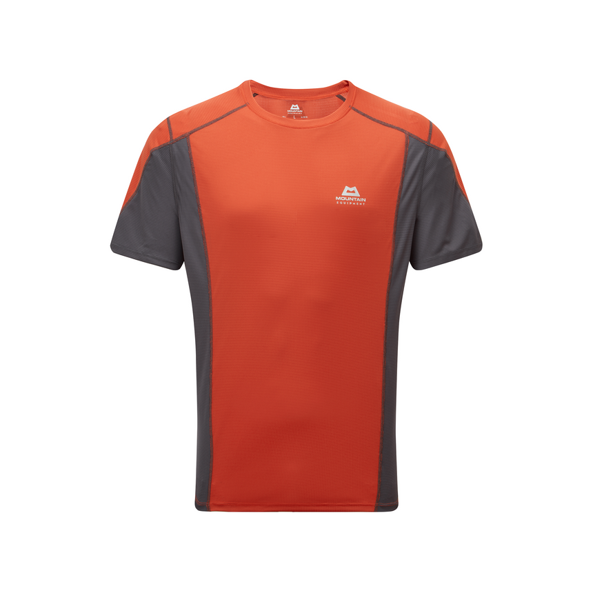Mountain Equipment Ignis Men's Tee Outdoor Action Redrock/Anvil- front