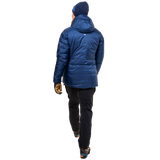 Mountain Equipment Kryos Women's Jacket Outdoor Action Admiral Blue- Back Fit on Model