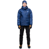 Mountain Equipment Kryos Women's Jacket Outdoor Action Admiral Blue- Front Fit on Model