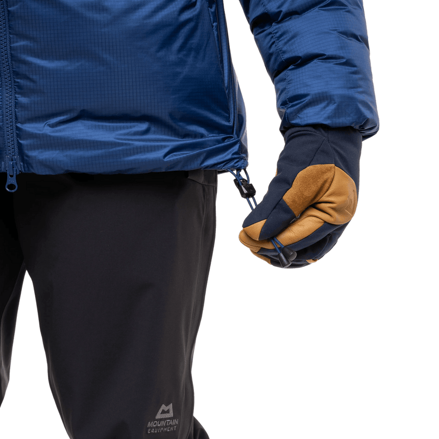 Mountain Equipment Kryos Women's Jacket Outdoor Action Admiral Blue- Hem Drawcords