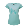 Mountain Equipment Leaf Women's Tee Outdoor Action Aqua- Front