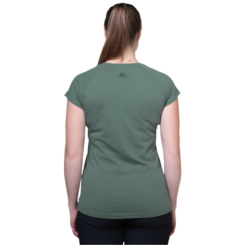 Mountain Equipment Leaf Women's Tee Outdoor Action Sage- Back fit