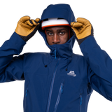 Mountain Equipment Lhotse Men's Jacket Outdoor Action Admiral Blue- Helmet Compatible Hood