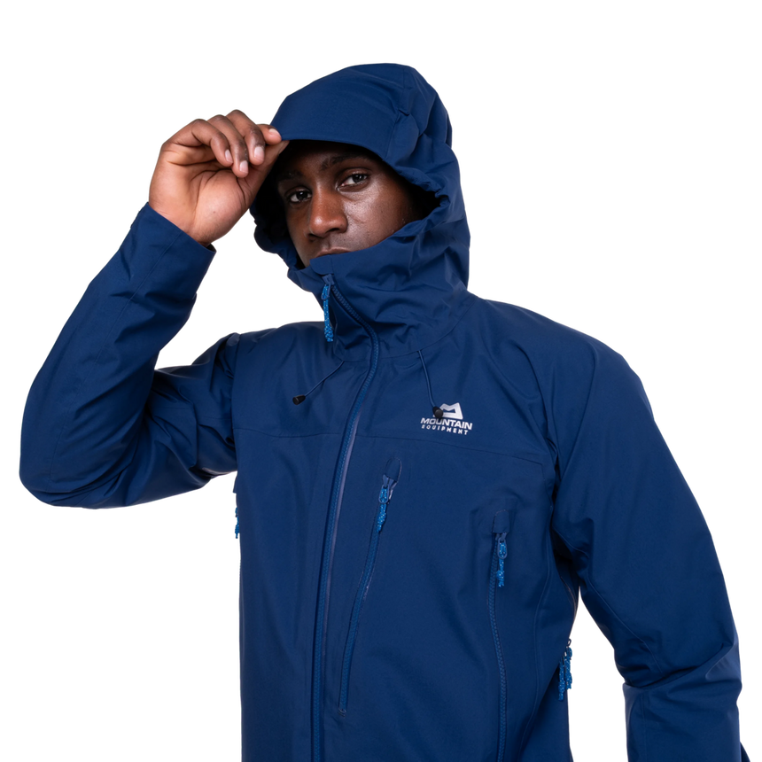 Mountain Equipment Lhotse Men's Jacket Outdoor Action Admiral Blue- Hood