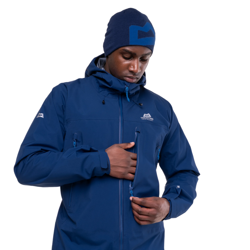 Mountain Equipment Lhotse Men's Jacket Outdoor Action Admiral Blue- Outer Chest Pocket