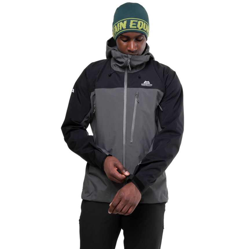 Mountain Equipment Lhotse Men's Jacket Outdoor Action Anvil Grey/Black- Cuff Pull Tabs