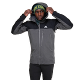 Mountain Equipment Lhotse Men's Jacket Outdoor Action Anvil Grey/Black- Helmet Compatible Hood