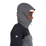 Mountain Equipment Lhotse Men's Jacket Outdoor Action Anvil Grey/Black- Hood Adjuster Cord Channels