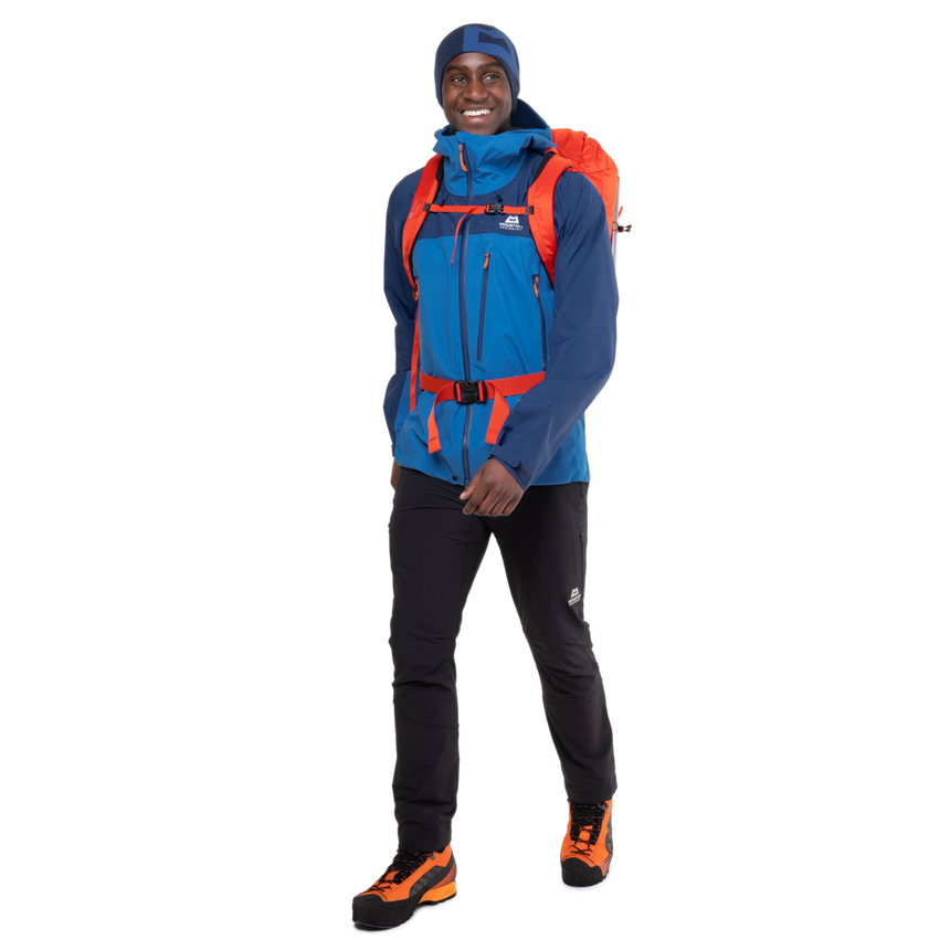 Mountain Equipment Lhotse Men's Jacket Outdoor Action Atlantic/Admiral- Front Fit on Model