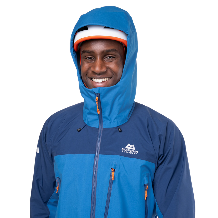 Mountain Equipment Lhotse Men's Jacket Outdoor Action Atlantic/Admiral- Helmet Compatible Hood
