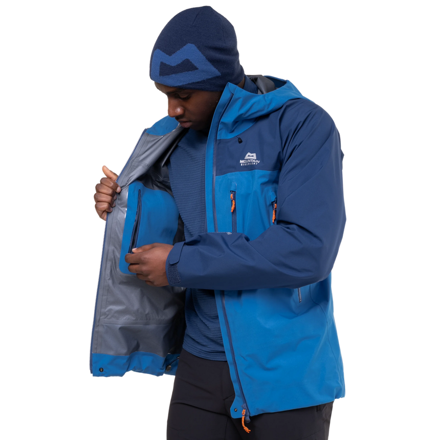 Mountain Equipment Lhotse Men's Jacket Outdoor Action Atlantic/Admiral- Inner Zipped Security Pocket