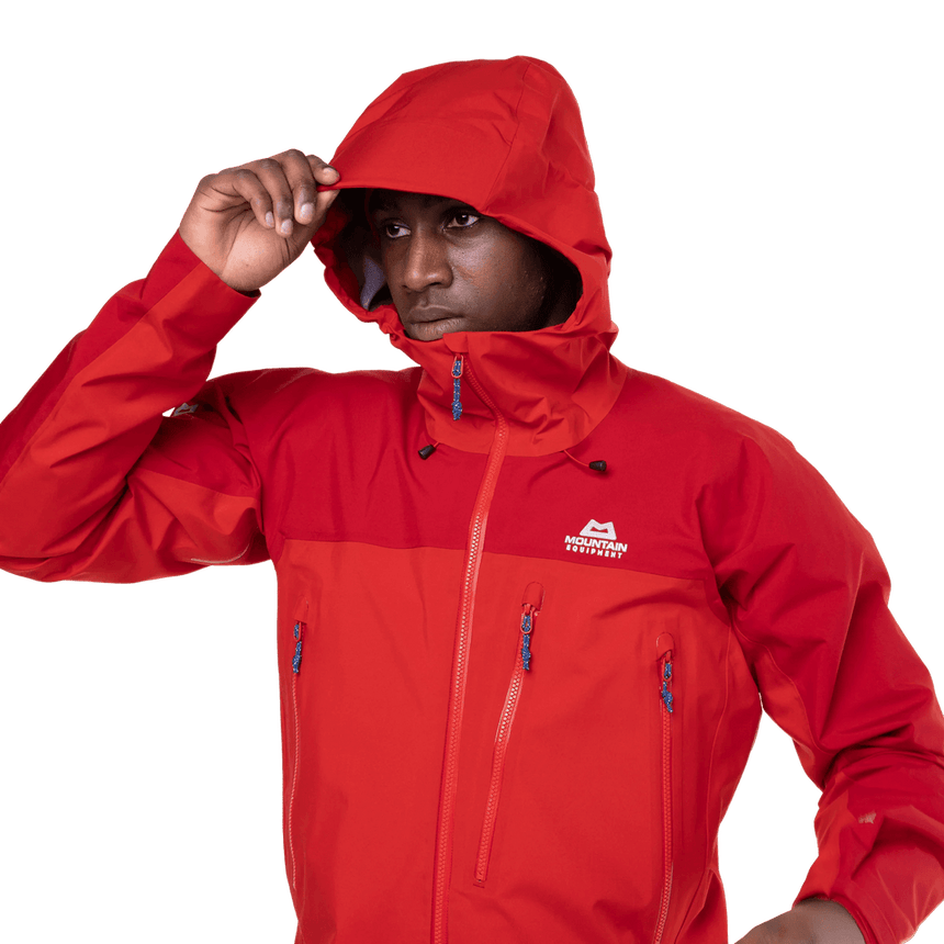 Mountain Equipment Lhotse Men's Jacket Outdoor Action  Chili/Crimson- Compatible Hood