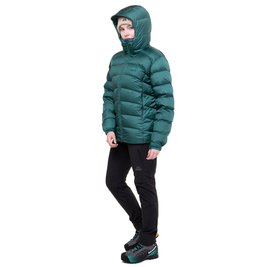 Mountain Equipment Lightline Women's Jacket Outdoor Action Deep Teal- Side fit on Model