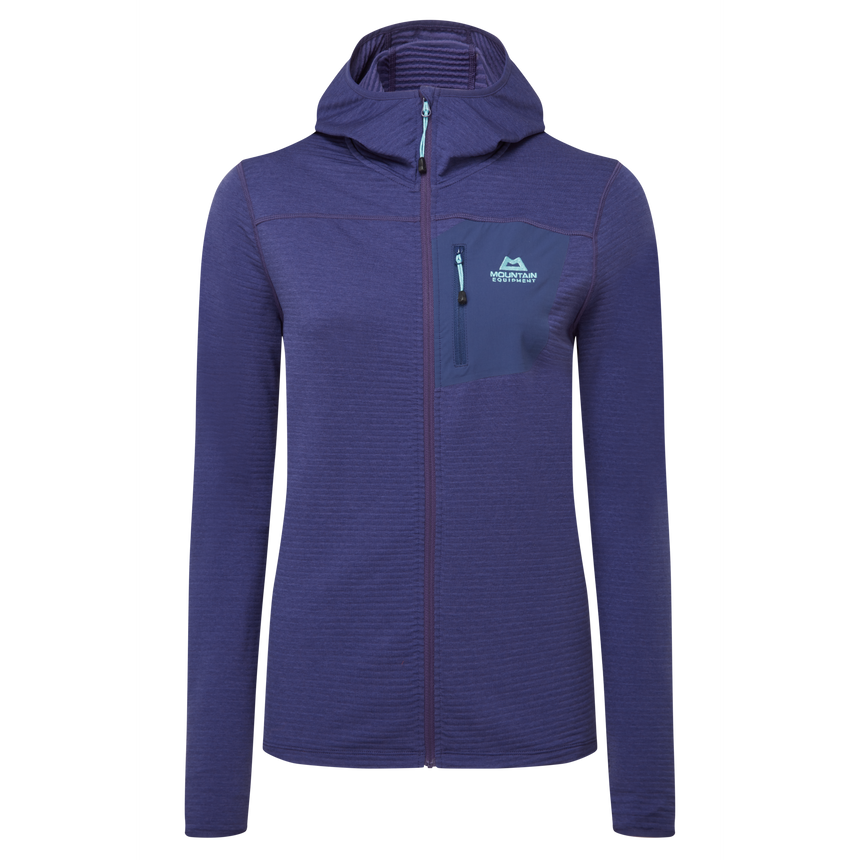 Mountain Equipment Lumiko Hooded Women's Jacket Outdoor Action Amethyst/Medieval- Front