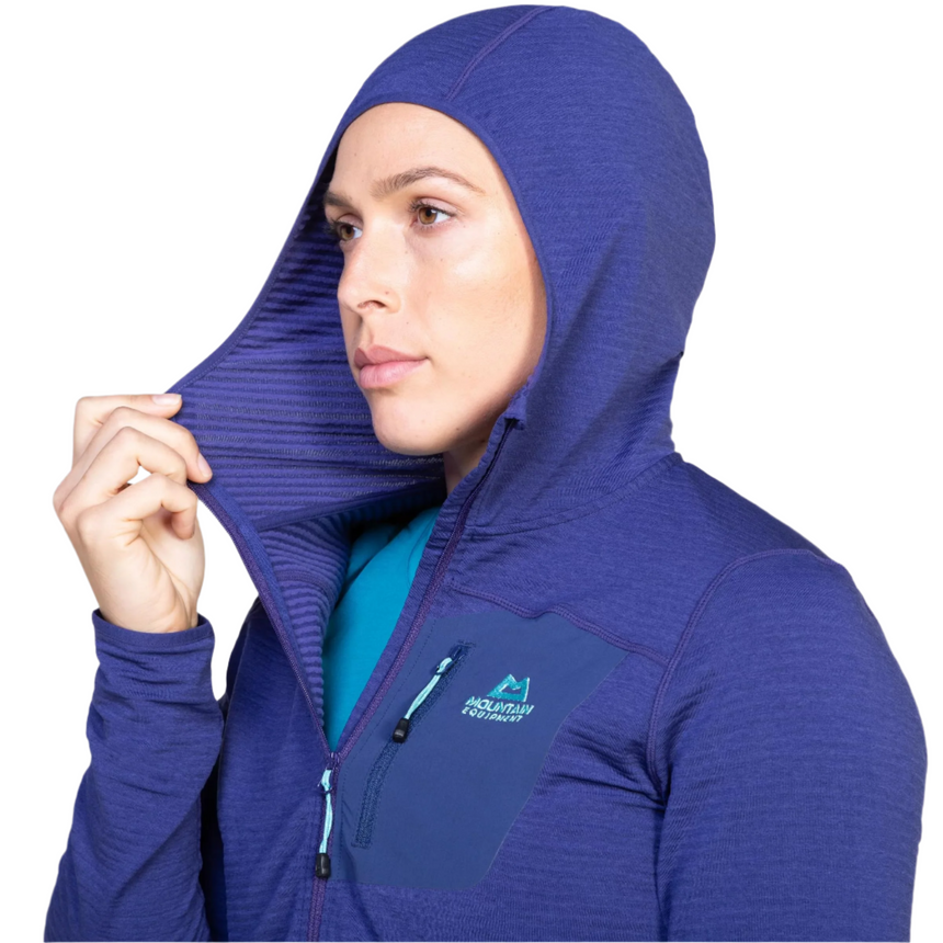 Mountain Equipment Lumiko Hooded Women's Jacket Outdoor Action Amethyst/Medieval - Hood