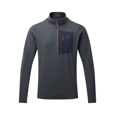 Mountain Equipment Lumiko Men's Zip T Outdoor Action Ombre Blue/Cosmos- Front