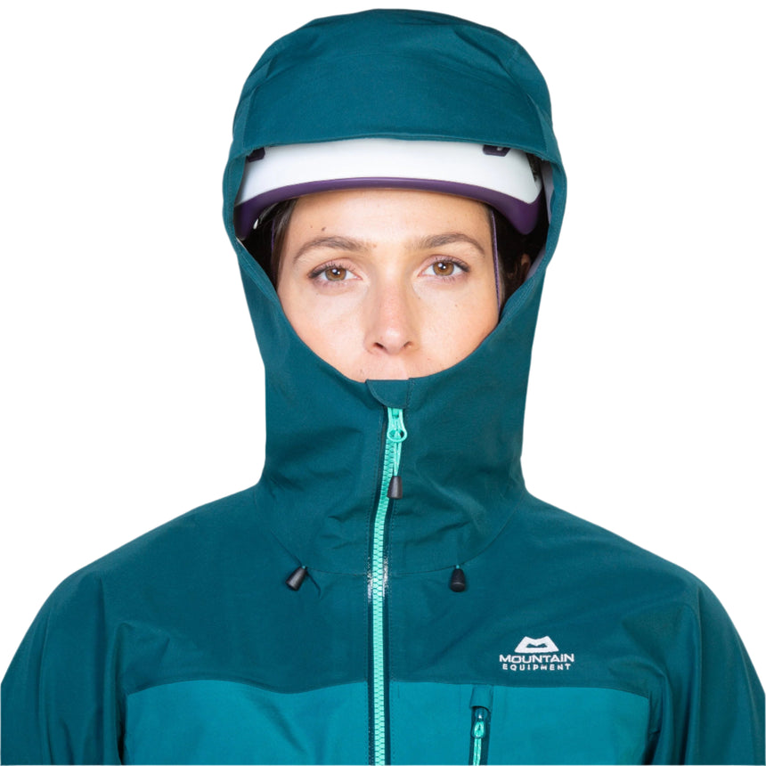Mountain Equipment Makalu GORE-TEX Women's Jacket Spruce/Deep Teal- Helmet Compatible Hood
